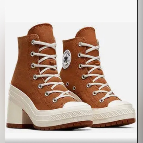 Converse Chuck 70 De Luxe Tawny brown sneaker Platform‎ Heels size 13 women new - Picture 9 of 9